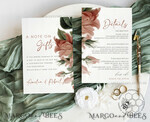 TEMPLETT  
 Hochzeits Einladung Download Botanische Vintage Blumen Hochzeitskarten Set Vorlage, Sofortiger Download Druckbare Einladungen Heimdruck, Einfache Hochzeitskarten10