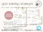 TEMPLETT wedding invitation download Fine art gold wedding invitation template, Instant download Boho Wedding Invites, Simple Gold Invitation Printable Template, Elegant Invites9