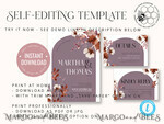TEMPLETT wedding invitation download Rustic Arch wedding Invitations Set and Electronic Wedding Invitation Template, Instant Download Printable Invites Home Printing, Simple Boho Wedding Invitation Card Set10