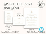 TEMPLETT wedding invitation download Fine art wedding invitation template, Instant download Boho Wedding Invites, Simple Wedding Invitation Printable Template, Elegant Invites9
