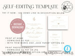 TEMPLETT wedding invitation download Fine art wedding invitation template, Instant download Boho Wedding Invites, Simple Wedding Invitation Printable Template, Elegant Invites9