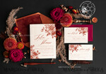 TEMPLETT wedding invitation download Boho fall wedding Invitations Set Template, Instant Download Printable Invites Home Printing, Terracotta Autumn Fine Art Invitation Card Set8