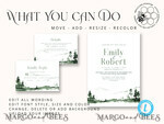 TEMPLETT wedding invitation download Forest Simple wedding invitation template, Instant download Mountain Simple Wedding Invites, Greenery Wedding Invitation Printable Template, Forest invites7