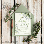 TEMPLETT wedding invitation download Sage Green wedding invitation template, Instant download Greenery Wedding Invites, Eucalyptus Garden Wedding Invitation Printable7