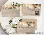 TEMPLETT wedding invitation download Vintage roses wedding Invitations Set Template Instant Download Printable Invites Home Printing Simple Wedding Cards, beige invitation10
