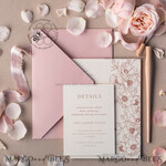 TEMPLETT wedding invitation download Elegant Blush wedding Invitation Template, Instant Download Printable Invites Home Printing, Pink Boho Wedding Invitation Card Set Template8