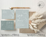 TEMPLETT wedding invitation download Minimalist wedding invitation template, Instant download Boho Wedding Invites, Simple Wedding Invitation Printable Template Grey Invitations6