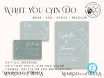 TEMPLETT wedding invitation download Minimalist wedding invitation template, Instant download Boho Wedding Invites, Simple Wedding Invitation Printable Template Grey Invitations6