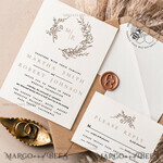 TEMPLETT wedding invitation download Modern wedding Invitation Template, Instant Download Printable Invites Home Printing, Simple Boho Wedding Invitation Card Set7