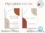 TEMPLETT wedding invitation download Burnt Orange Arch wedding Invitation Set Template, Instant Download Printable Invites Home Printing, Simple Boho Wedding Invitation Card Set, rust inviation template , copper fall invites instant download template online evite set8
