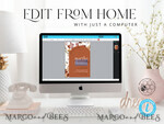 TEMPLETT wedding invitation download Burnt Orange Arch wedding Invitation Set Template, Instant Download Printable Invites Home Printing, Simple Boho Wedding Invitation Card Set, rust inviation template , copper fall invites instant download template online evite set10
