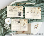 TEMPLETT  
 Hochzeits Einladung Download Boho einfache Vintage Blumen Hochzeitskarten Set Vorlage, Sofortiger Download druckbare Einladungen Heimdruck, einfache Hochzeitskarten10