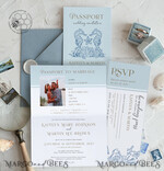 TEMPLETT wedding invitation download passport wedding invitation template, Instant download destination Wedding Invites, travel Printable Template Invitations, boarding pass8