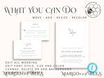 TEMPLETT wedding invitation download Fine art wedding invitation template, Instant download Boho Wedding Invites, Simple Wedding Invitation Printable Template Rustic Invitations9