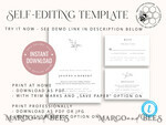 TEMPLETT wedding invitation download Fine art wedding invitation template, Instant download Boho Wedding Invites, Simple Wedding Invitation Printable Template Rustic Invitations9