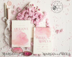 TEMPLETT wedding invitation download Elegant Blush wedding Invitation Template, Instant Download Printable Invites Home Printing, Pink Ombre Wedding Invitation Card Set Template10