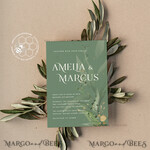 TEMPLETT wedding invitation download Sage Green wedding invitation template, Instant download Greenery Wedding Invites, Eucalyptus Garden Wedding Invitation Printable tuscany wedding , italy wedding , greece, destination wedding8