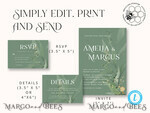 TEMPLETT wedding invitation download Sage Green wedding invitation template, Instant download Greenery Wedding Invites, Eucalyptus Garden Wedding Invitation Printable tuscany wedding , italy wedding , greece, destination wedding8