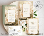 TEMPLETT  
 Hochzeits Einladung Download Vintage Boho Blumen mit Gold Hochzeitseinladungen Set Vorlage, Sofortiger Download Druckbare Einladungen Heimdruck, Einfache Hochzeitskarten10