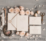 TEMPLETT wedding invitation download Elegant wedding Invitation Template, Simple Instant Download Printable Invites Home Printing, Boho Modern Wedding Invitation Card Set10