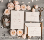 TEMPLETT wedding invitation download Elegant wedding Invitation Template, Simple Instant Download Printable Invites Home Printing, Boho Modern Wedding Invitation Card Set10