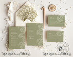 TEMPLETT wedding invitation download Sage Green wedding invitation template, Instant download Greenery Wedding Invites Rustic gypsophila Garden Wedding Invitations Set Printable8