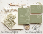 TEMPLETT wedding invitation download Sage Green wedding invitation template, Instant download Greenery Wedding Invites Rustic gypsophila Garden Wedding Invitations Set Printable8