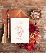 TEMPLETT wedding invitation download Boho fall wedding Invitations Set Template, Instant Download Printable Invites Home Printing, Terracotta Autumn Fine Art Invitation Card Set10