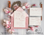 TEMPLETT wedding invitation download Fine art pink wedding invitation template, Instant download Wedding Invites, Simple Wedding Invitation Printable Template Invitations7