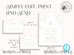 TEMPLETT wedding invitation download Modern wedding invitation template, Instant download Boho Wedding Invites, Simple Wedding Invitation Printable Template, Elegant Invites8