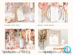 TEMPLETT wedding set Boho Pampas Grass Wedding Set Bundle Templates Elegant Invitation Personalised Template Kit Wedding Invitation Set Invitation Download10