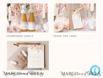 TEMPLETT wedding set Boho Pampas Grass Wedding Set Bundle Templates Elegant Invitation Personalised Template Kit Wedding Invitation Set Invitation Download10