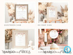 TEMPLETT wedding set Boho Pampas Grass Wedding Set Bundle Templates Elegant Invitation Personalised Template Kit Wedding Invitation Set Invitation Download10
