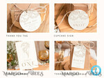 TEMPLETT wedding set Rustic gypsophila Boho Wedding Stationery Bundle, boho barn Wedding Template Kit, Wedding Invitation Set, Invitation Template Download Set, WSpr19
