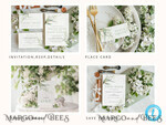 TEMPLETT wedding set  Eucalyptus Boho Wedding Stationery Bundle, Greenery Wedding Template Kit, Wedding Invitation Set, Invitation Template Download Set, WSpr110
