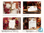 TEMPLETT wedding set Terracotta Boho Wedding Invitation template dowload Set, wedding Bundle Templates, Diy Home printing wedding Kit9