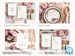TEMPLETT wedding set Modern Wedding Set Bundle Templates  Invitation Personalised Elegant Template Kit Wedding Invitation Set Invitation Download10