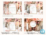 TEMPLETT wedding set Blush Romantic Roses Wedding Set Bundle Templates Elegant Invitation Personalised Template Kit Wedding Invitation Set Invitation Download10
