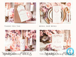 TEMPLETT wedding set Modern Romantic Roses Wedding Set Bundle Templates Elegant Invitation Personalised Template Kit Wedding Invitation Set Invitation Download10