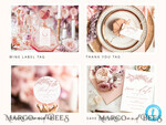 TEMPLETT wedding set Modern Romantic Roses Wedding Set Bundle Templates Elegant Invitation Personalised Template Kit Wedding Invitation Set Invitation Download10