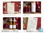 TEMPLETT  
 Hochzeitsset Bordeaux Herbst Boho Rustikale Hochzeitseinladung Vorlage Download Set, Hochzeitsbündel Vorlagen, DIY Heimdruck Hochzeitsset9