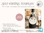 TEMPLETT wedding stationery Boho Favor Tag Template, Rustic Favor Tag Template, Editable Thank You Tag, Printable Wedding Gift Tags, Party Tags, Wboho104