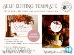 TEMPLETT wedding stationery Fall Terracotta Round Favor Tag Template, Maroon Cupcake Tag Template, Editable Thank You Tag, Printable Wedding Gift Tags, Party Tags, Fal15