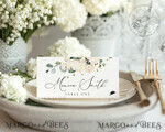 TEMPLETT wedding stationery Sage Green escort card template, Instant download Greenery escort card , Modern Garden escort cards Set Printable8