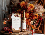 TEMPLETT wedding stationery Fall Dhalias wine label wedding template, wine label weddings editable, Instant download Modern wine label wedding Garden Printable, Fal15