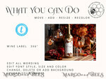 TEMPLETT wedding stationery Fall Dhalias wine label wedding template, wine label weddings editable, Instant download Modern wine label wedding Garden Printable, Fal15