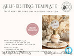 TEMPLETT wedding stationery Love is sweet Boho Round Favor Tag Template, Rustic Favor Tags, Editable Thank You Tag, Printable Gift Tags, Guests Party Tags, Wboho105