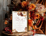 TEMPLETT wedding stationery Fall Dhalias drink bar menu template, Drinks Signs editable, Instant download Modern Table Signs Garden Wedding Menu Sign Printable, Fal15