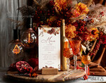 TEMPLETT wedding stationery Fall Terracotta wedding menu template, dinner menus editable, Instant download Modern wedding menus, Garden wedding menu Printable, Fal15