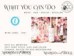 TEMPLETT wedding stationery Elegant wine label wedding template, wine label weddings editable, Instant download Modern wine label wedding Garden  Printable, WRoses85